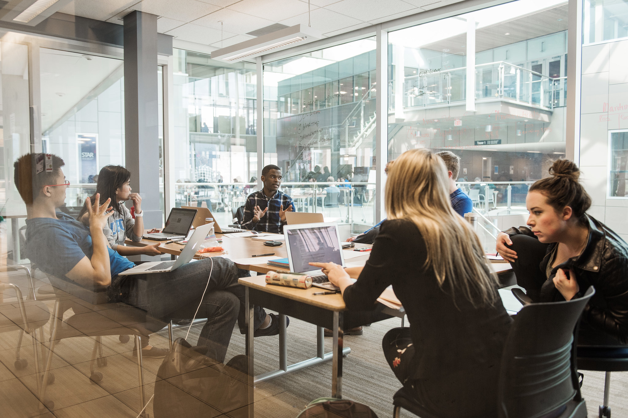Photo of students in a group discussion