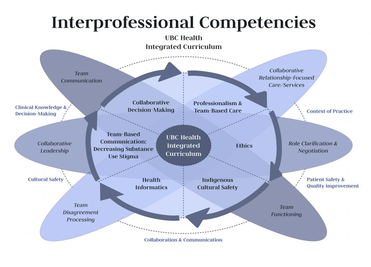 Diagram of the Integrated Curriculum modules placed next to the curriculum’s main competencies