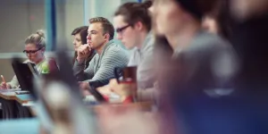 A group of students in a classroom