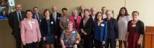 Photo of 2021 award and scholarship recipients with Dr. Anne Martin-Matthews, Associate Vice-President, Health