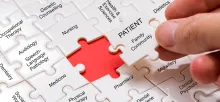 Photo of puzzle pieces with patient as middle piece