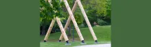 Photo of art installation representing the Okanagan Nation