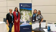 Photo of Priyanka Chahal and UBC Health staff at TUFH conference