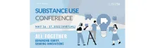 Conference poster showing graphic of people working together holding puzzle pieces to fit inside a light bulb