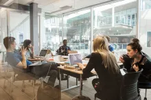 Photo of students in a group discussion