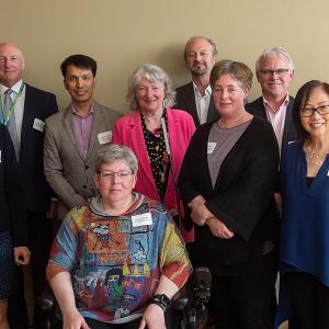 Photo of 2021 award and scholarship recipients with Dr. Anne Martin-Matthews, Associate Vice-President, Health