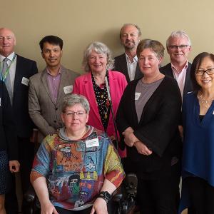 Photo of 2021 award and scholarship recipients with Dr. Anne Martin-Matthews, Associate Vice-President, Health