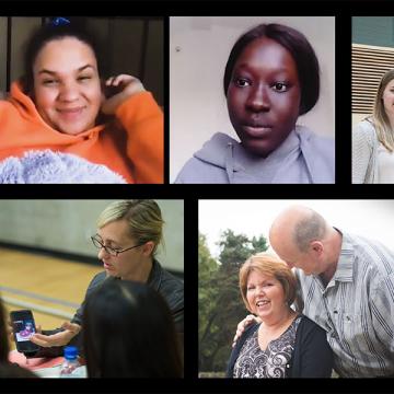 Photo of patients and caregivers from Living Library videos
